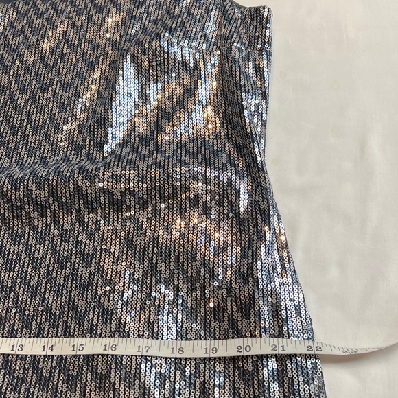 White House Black Market Silver Sequins Shift Sleeveless Mini Dress Small NWT XL - Picture 10 of 10